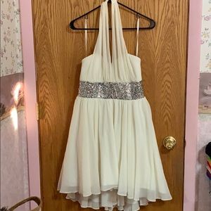 Windsor cocktail dress, cream with sequin